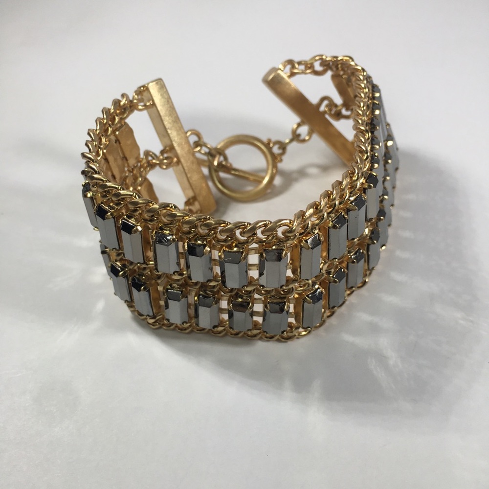 GOLD AND GUN METAL BRACELET